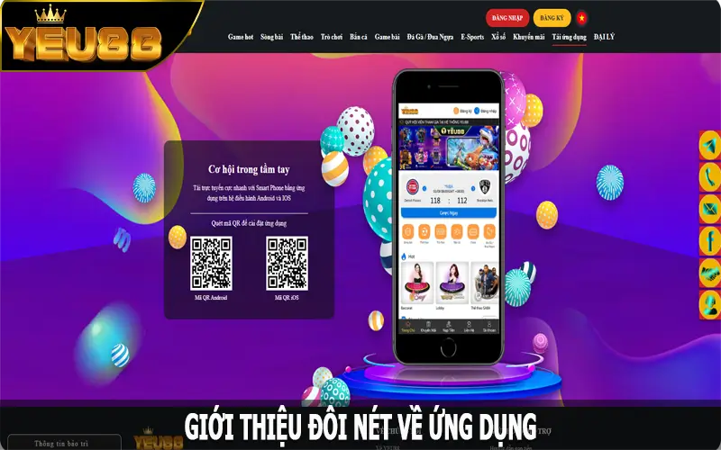 Giới thiệu đôi nét về ứng dụng trước khi tải app Yeu88