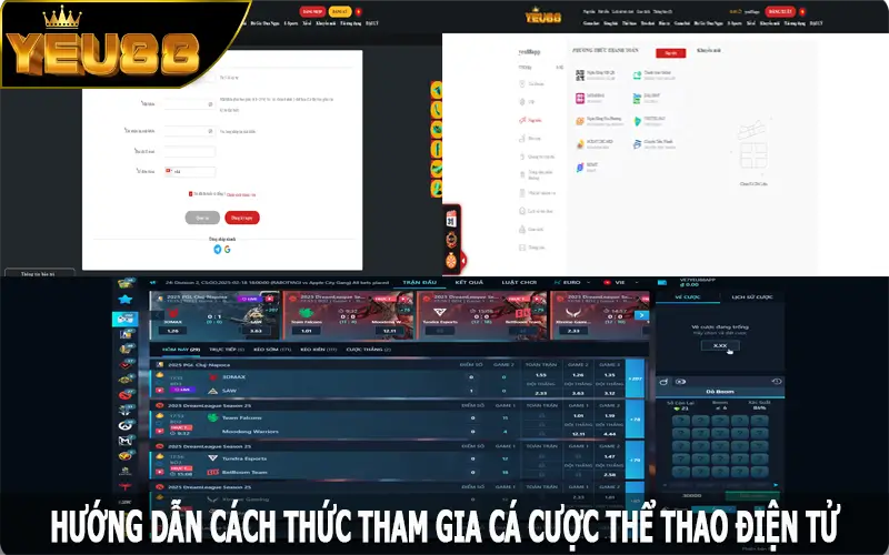 Hướng dẫn cách thức tham gia cá cược Esports Yeu88