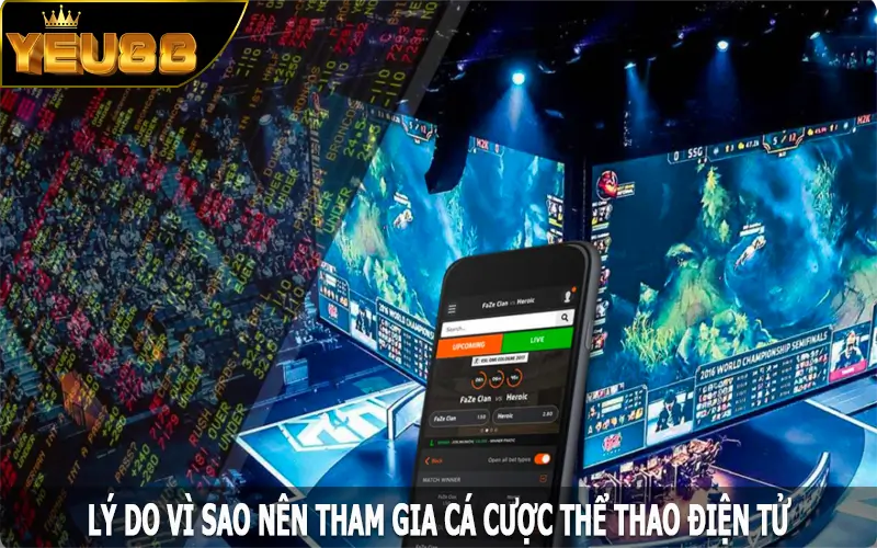 Lý do vì sao nên tham gia cá cược Esports Yeu88