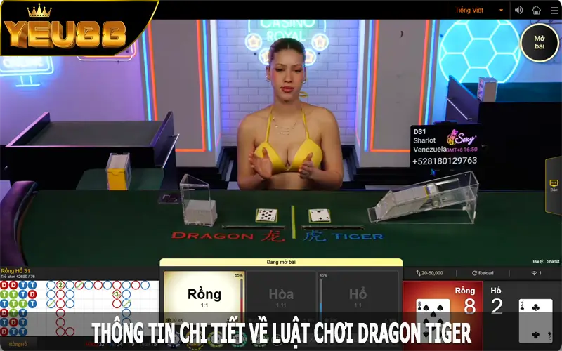 Thông tin chi tiết về luật chơi Dragon Tiger tại casino Yeu88